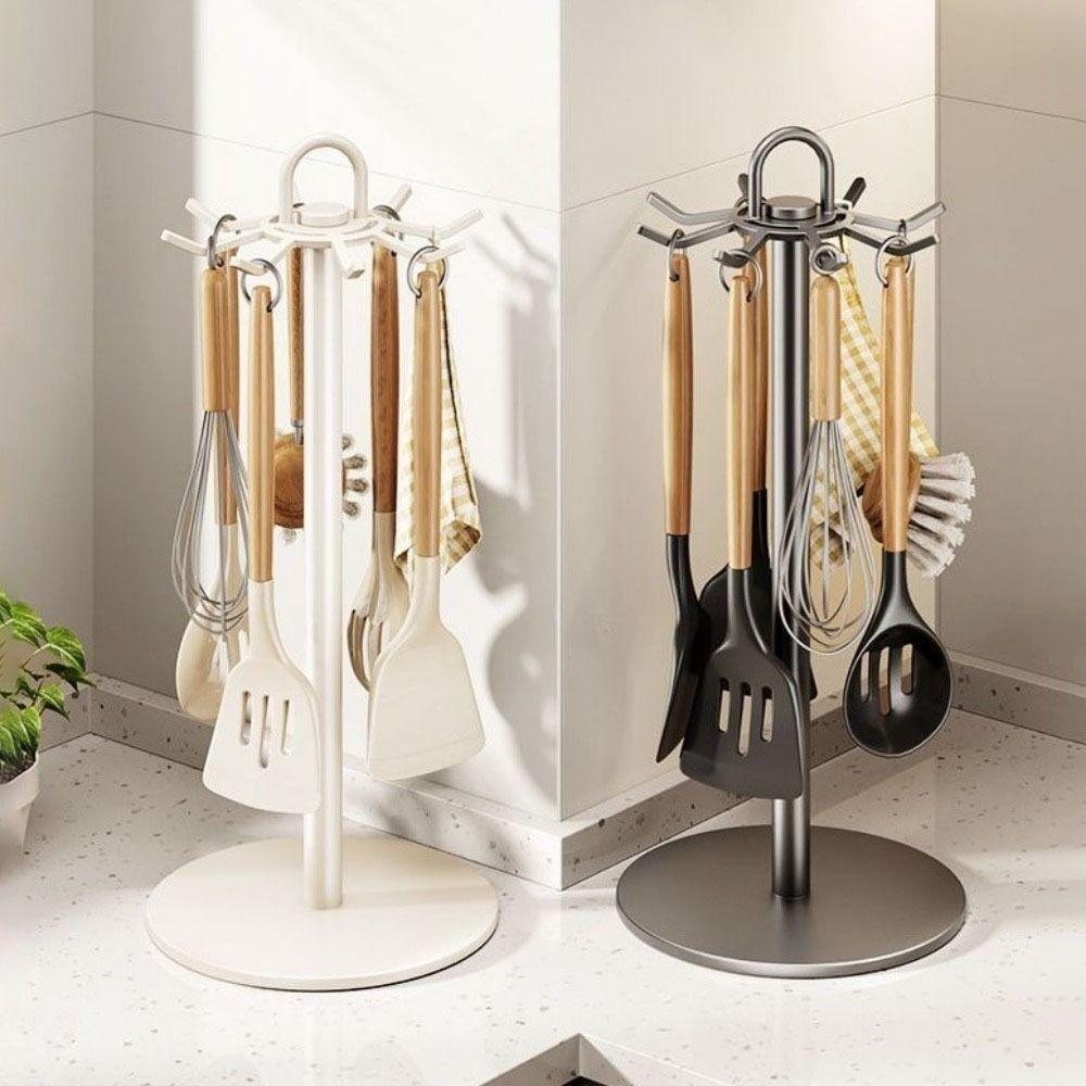 Movable Pot Shovel Rack Stable Base Spoon Hanging Rack Flatware Storage Rack  Kitchen
