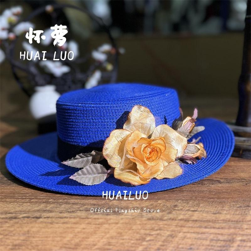 New hand-woven flower vacation beach summer hat sun hat seaside sun protection sun hat