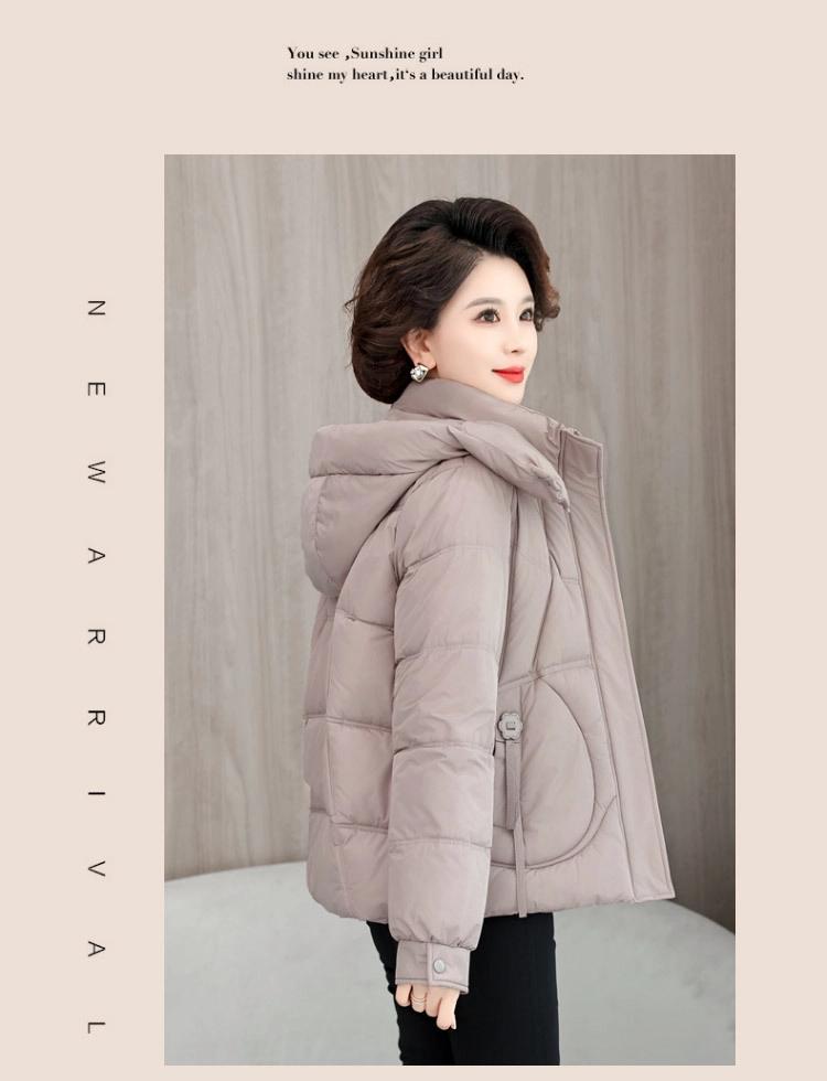 Removable Hat Warm Short Thickened Hooded Cotton Jacket