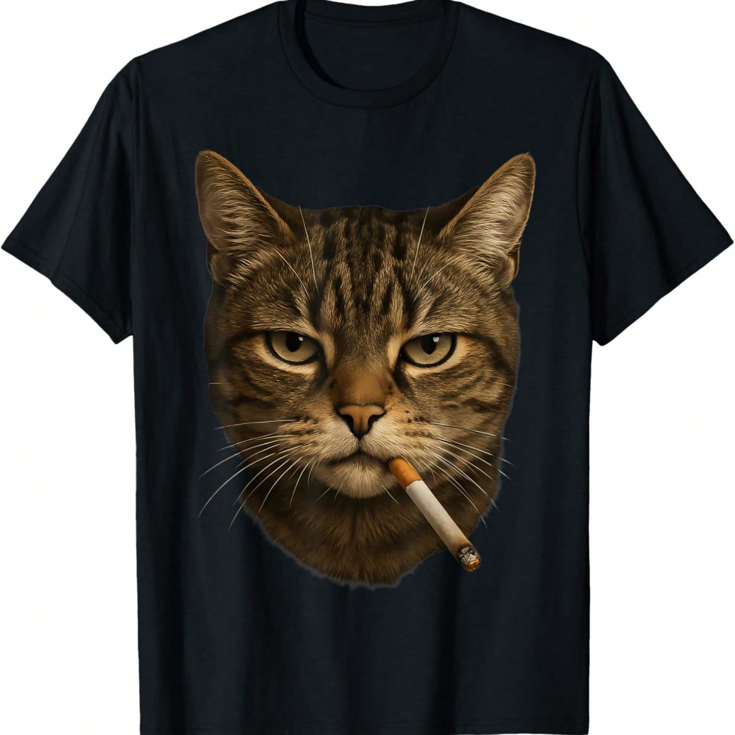 Funny Smoking Cat Cigarette Kitty Gen Z Meme Cat Lover 2025 T-Shirt S разноцветный