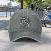 Unisex Blue Eye Vortex Washed Baseball Cap Casual Duckbill Hat For Beach Fishing Camping Travel