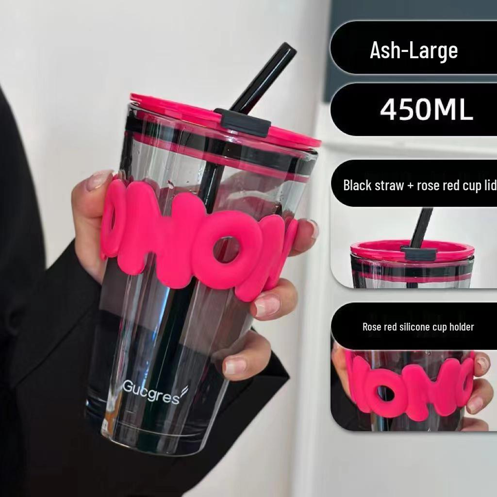 Trendy Bamboo Glass Cup: Stylish Women's Coffee & Beverage Gift