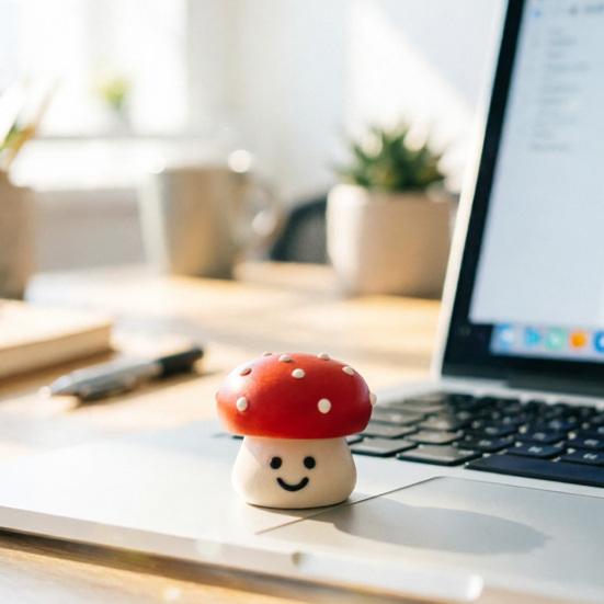 Cartoon Mushroom Clicker Toy 3D Printed Mushroom Shape Decompression Button Fidget Toy Anxiety Stress Relief Desk Toy