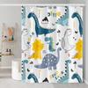 Cartoon Dinosaur Shower Curtains Colorful Cute Dino Funny Animals Pattern for Kids Neutral Shower Curtain Waterproof Fabric