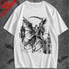 Unisexs Gothic Dark Angel Graphic Cotton Tshirt Casual Short Sleeve and Round Neck Tshirt with Dark and Gothic Angel Print Tops