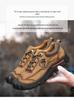 Men's Versatile Casual Leather Shoes - Thick Sole, Wear-Resistant, Genuine Leather, Spring 2023 Hiking & Labor Protection Shoes.