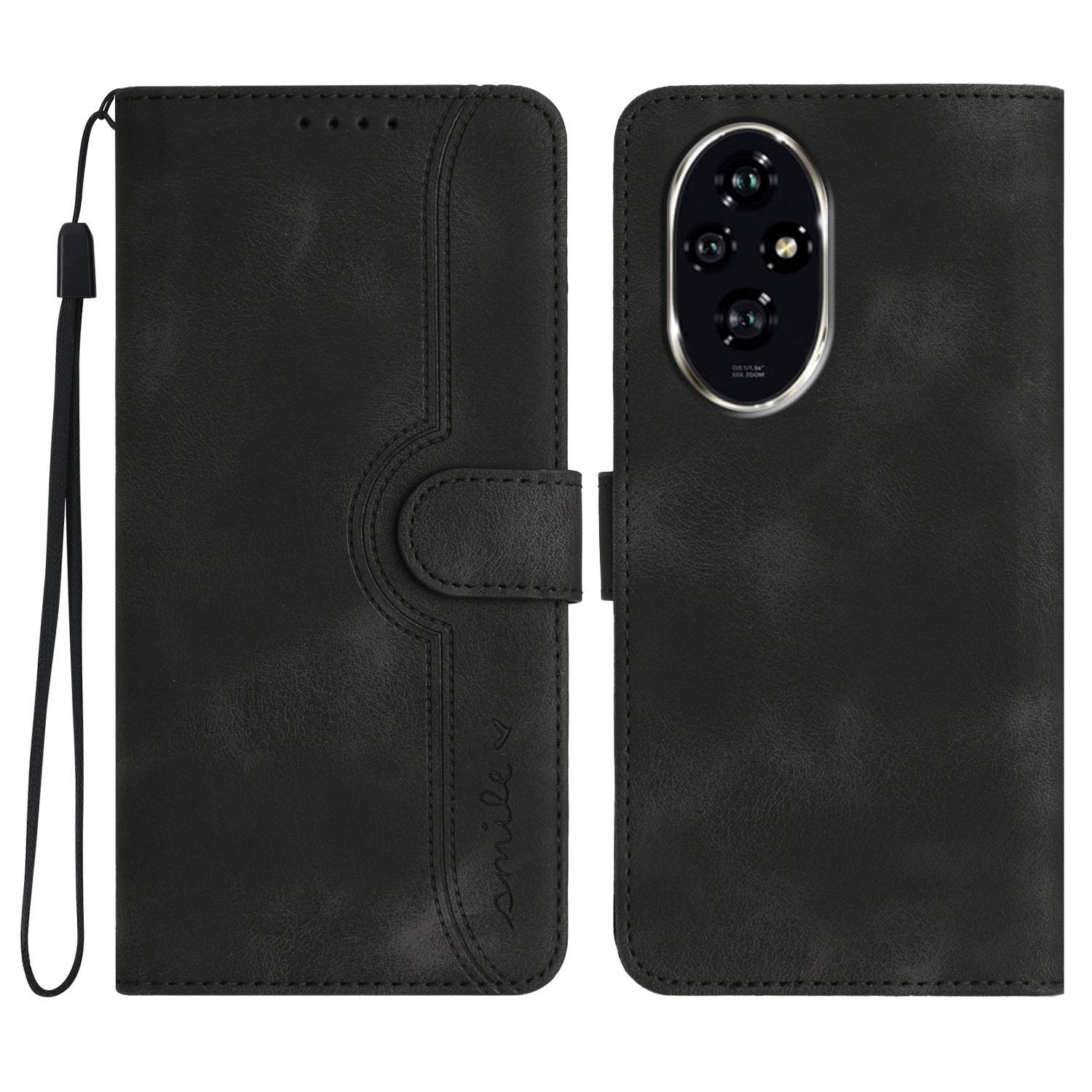

YX0030 For Honor 200 5G Case Leather Phone Cover Imprinted Smile Letter A