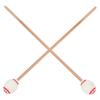 1 Pair Marimba Mallets Portable Maple Handle Wool Ball Sticks Percussion Playing AccessoriesWhite Ball