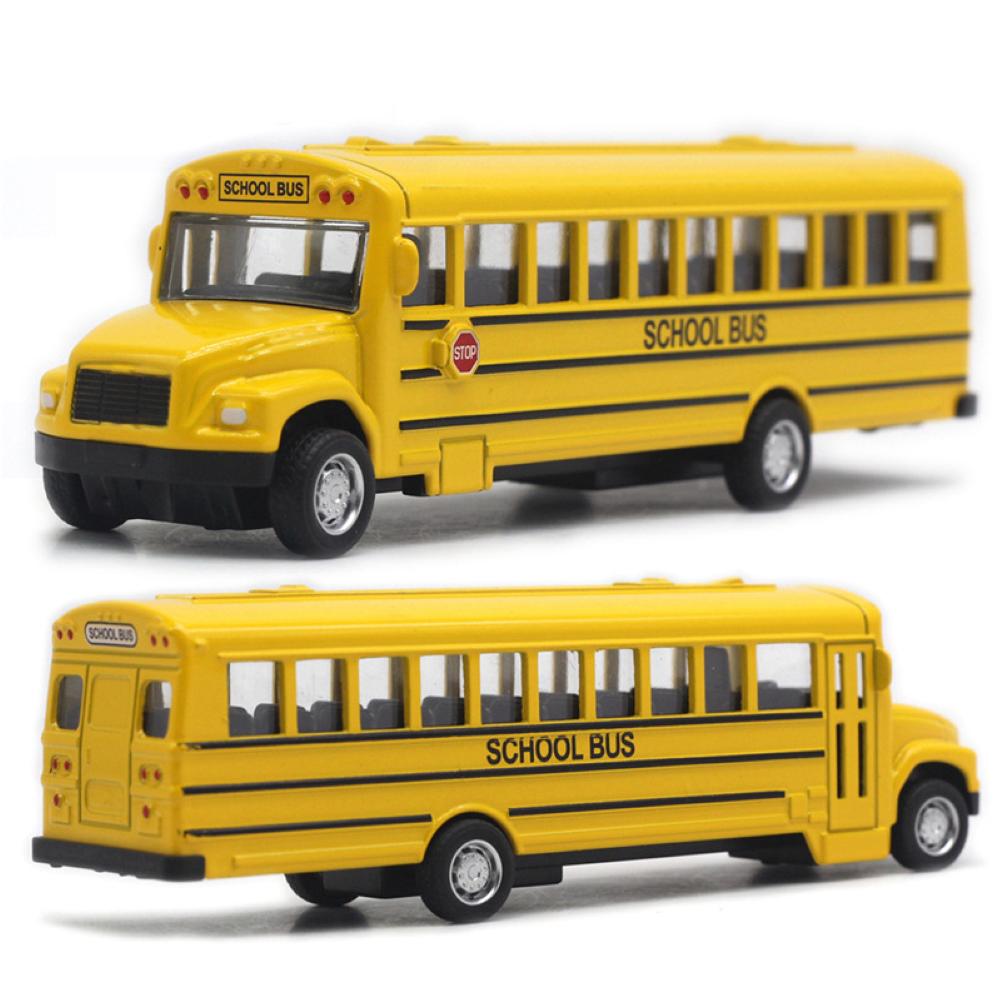 Alloy Vehicle Back Pull Toy School Model Gift