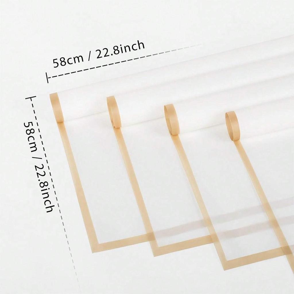 20 Stück Goldrand Frischblumen Geschenkpapier, DIY Basteln, Geschenkverpackung oder Geschenkboxverpackung, Wasserdichtes Blumenpapier 22,8X22,8 Zoll