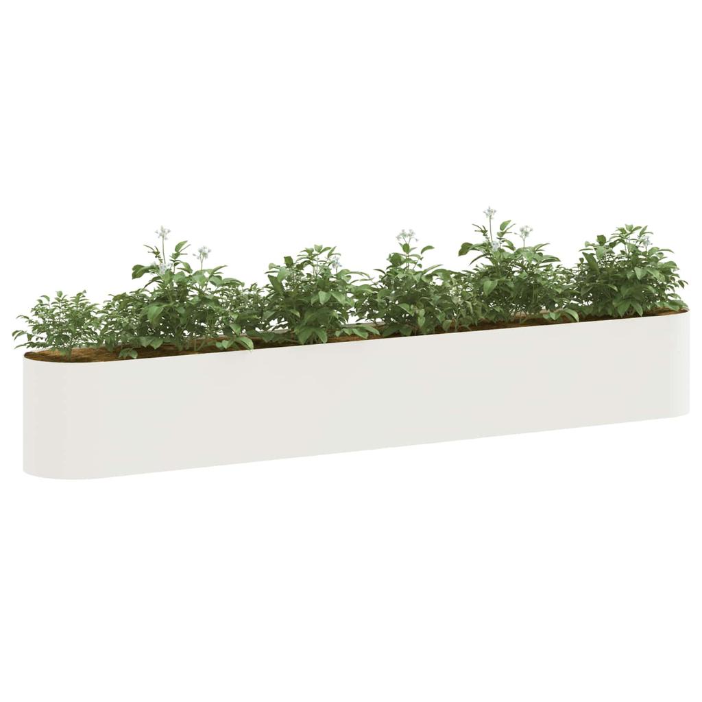 Raised Garden Bed for Outdoor Use White 280 X 40 X 40 Cm
