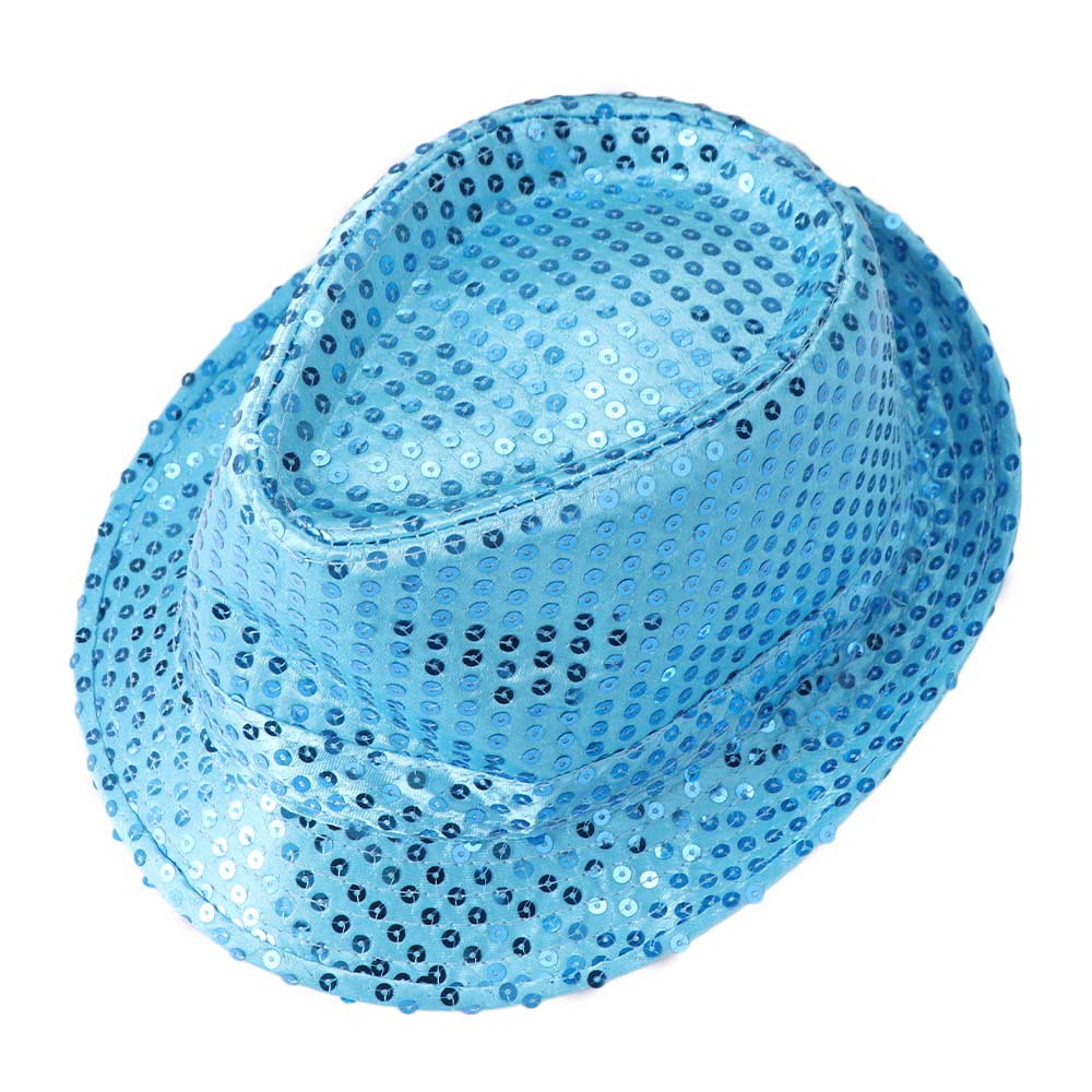 Street Dance Pailletten Pailletten Fedora Hut Brillante Perlenstickerei Tanz Jazzmütze 58cm/54cm Aufführung Glitzer Jazzhut Bühnenshow