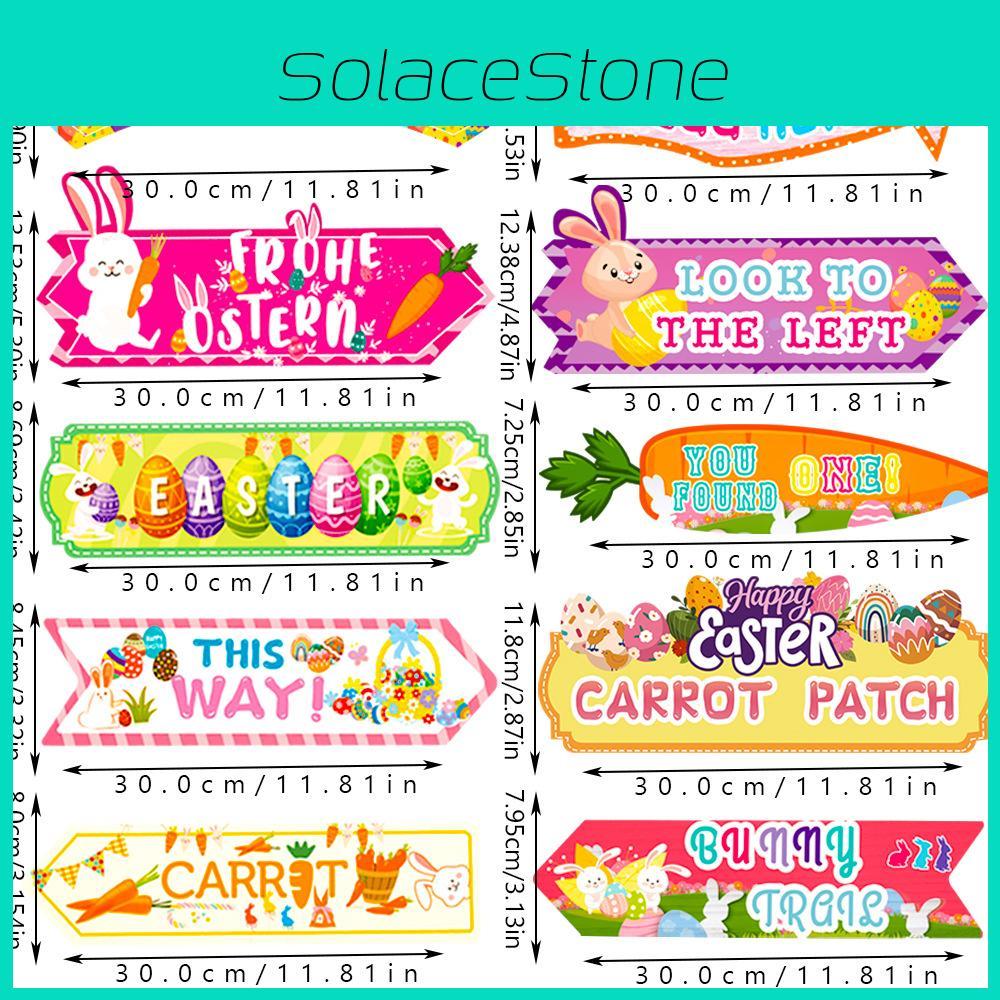 Radish Easter Rabbit Lawn Paper Road Sign For Daily Party Decorative Supplies