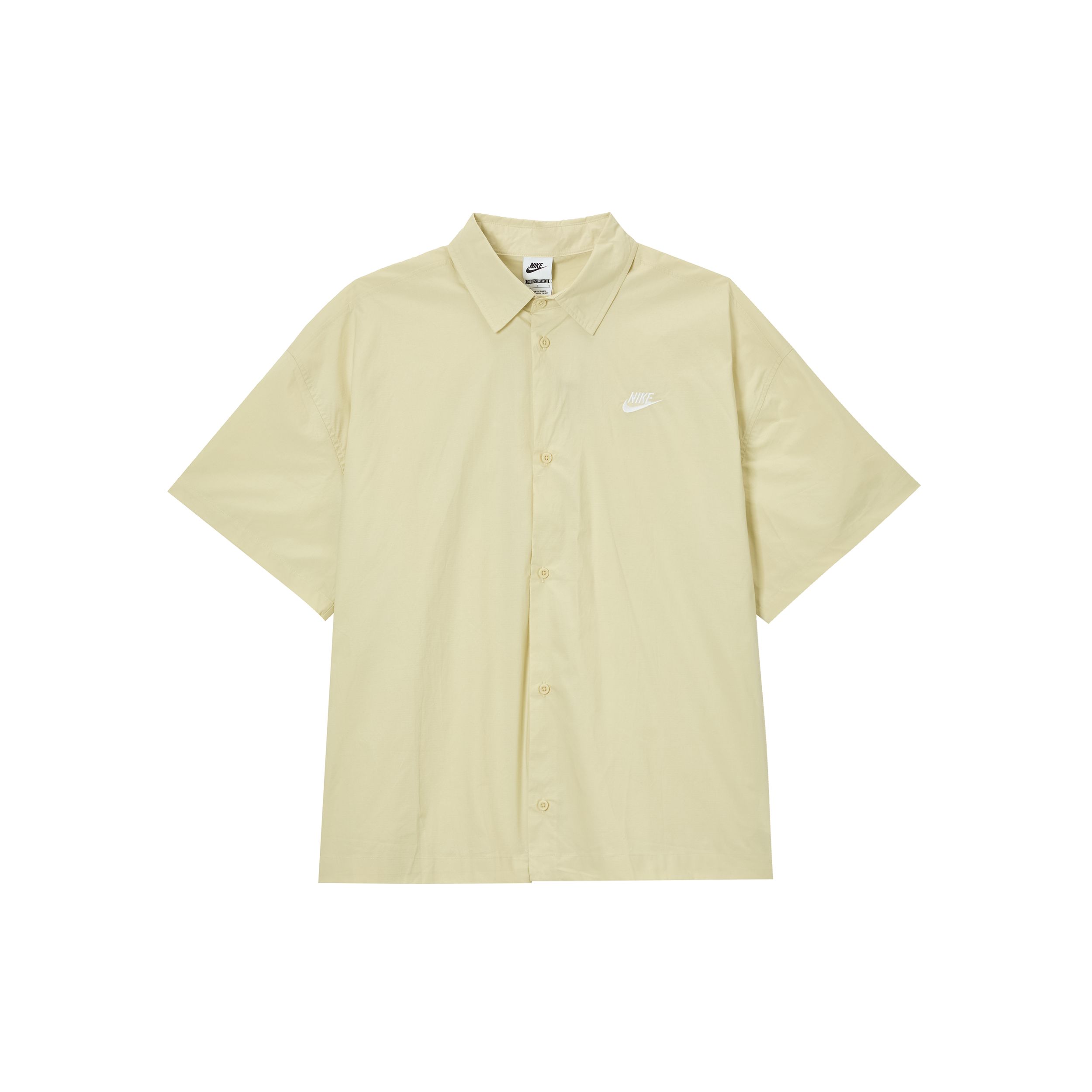 

Nike Club SS25 Comfortable Skin-Friendly Fashion Versatile Short Sleeve Shirt Men shirts Light-Khaki White HJ2027234 M
