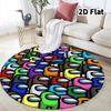 Among Round Area Rug Carpet Rug For Living Room Bedroom Sofa Playroom Decor Nonslip Floor Mat