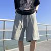 Pantaloni a cinque punte Jeans in denim a sezione sottile Pantaloncini per il tempo libero con coulisse da uomo primavera estate