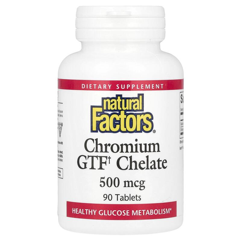 Chromium GTF Chelate, 500 mcg, 90 Tablets