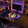 Leeds United Individuelles Großes Mauspads, Personalisierter Name Textdruck, Fußball Logo Rutschfeste Schreibtischmatte Gaming Geschenk