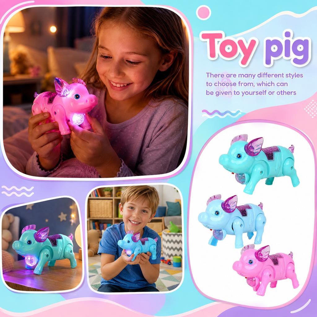 Pull- Light-Up Walking Toy with Leash, Requires 3 Batteries (Not Included)