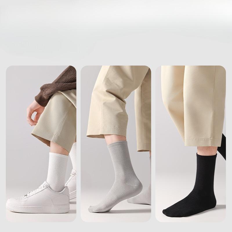 Men's Boneless Antibacterial Socks for Autumn and Winter, High Elasticity, Deodorizing and Antibacterial Business