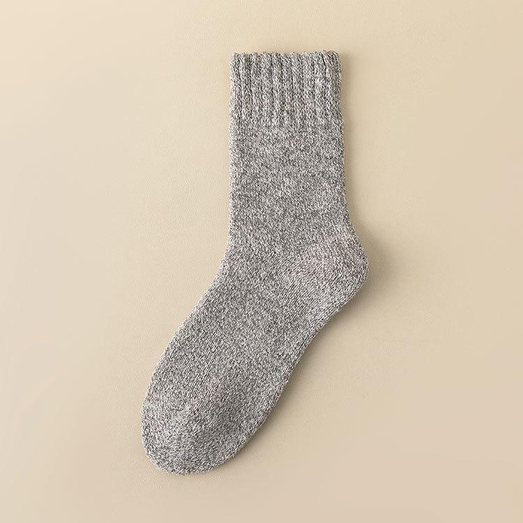 Meias Masculinas Super Grossas de Lã e Caxemira até o Meio da Panturrilha - Quentes para o Inverno, Acima do Joelho, Mais Veludo para Idosos