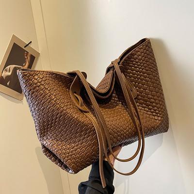 Versatile Commuter Large-capacity Bag Women's New Solid Color Underarm Casual Shoulder Tote Bag Large Bag