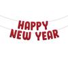 Red Happy New Year Banner Non-woven Fabric Spring Festival Hanging Ornaments  Party