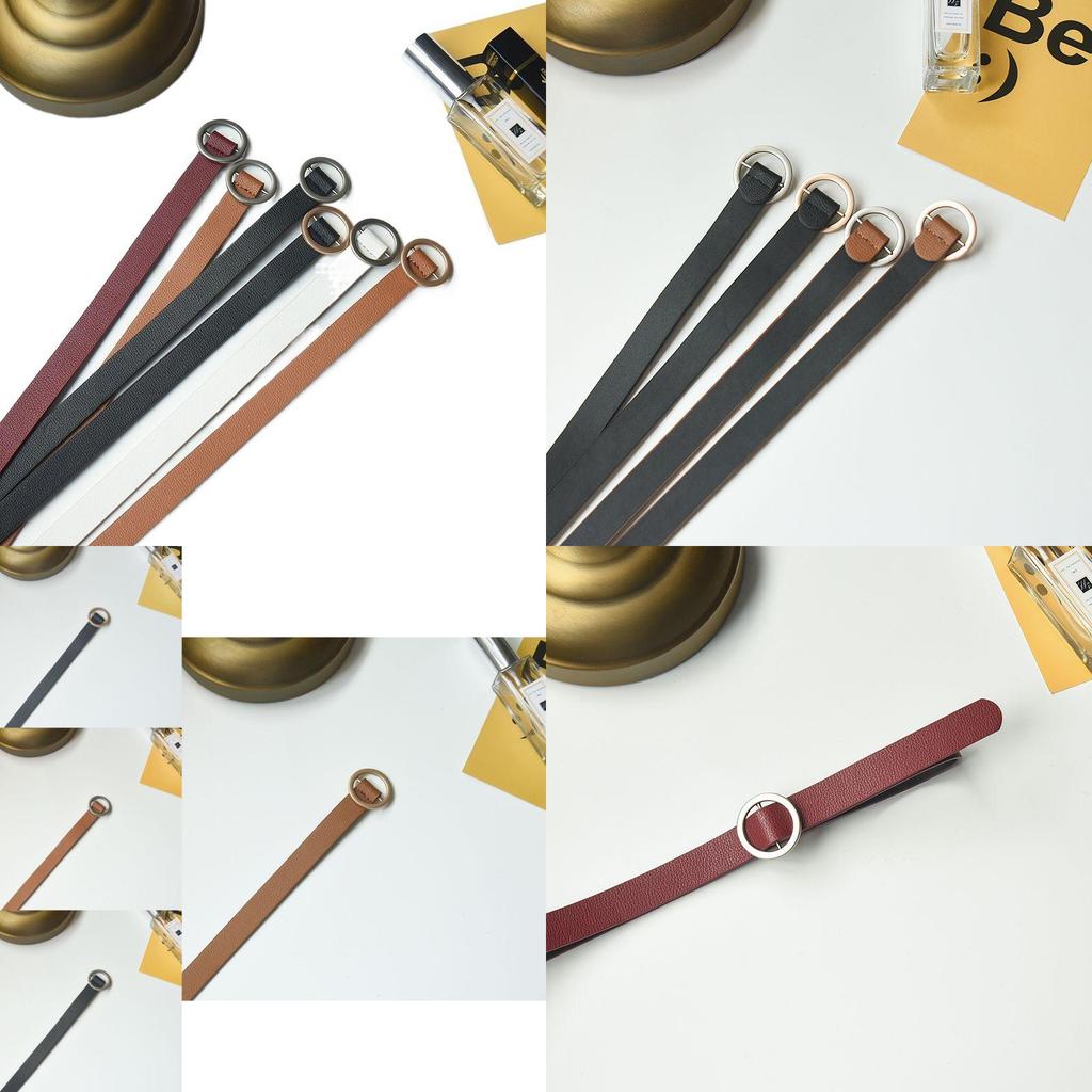 Stylish Women's Minimalist Black Denim Pants With Decorative Belt For Trendy Looks