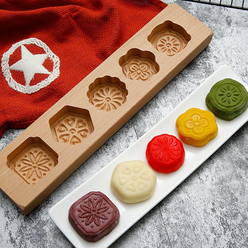 Festival 5 Flower Flower Fish Shape Decorating Tools Moon Cake Mold Baking Mold Cake Mold