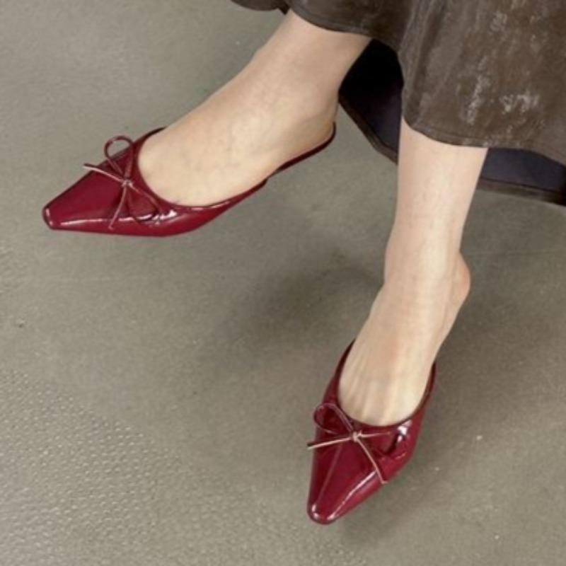 

Женские летние новые модные дизайнерские туфли на высоком каблуке с острым носком из искусственной кожи, элегантные банкетные сексуальные женские тапочки 41 вино красного