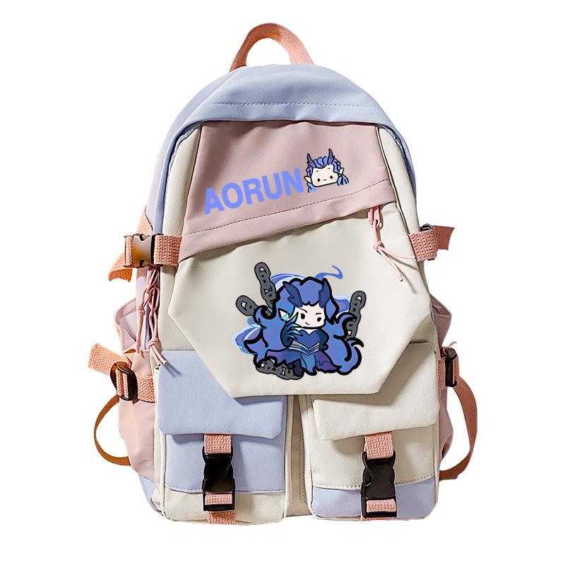 New Ao Run cute popular peripheral backpack movie Nezha 2 new student large-capacity schoolbag