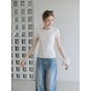 Korean Oat Round Neck Front Shoulder Short-sleeved T-shirt Women's New Simple Casual Fashion Versatile Temperament Top Summer