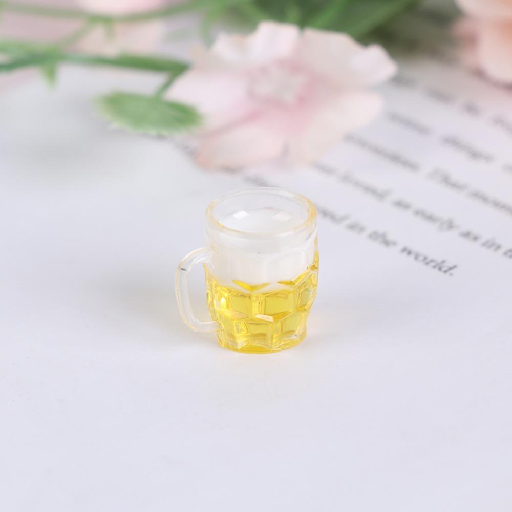 Mini Beer Mug Dollhouse Miniature Beer Cup Miniature Scene Model Mini Lemon Cup Drinks Toy