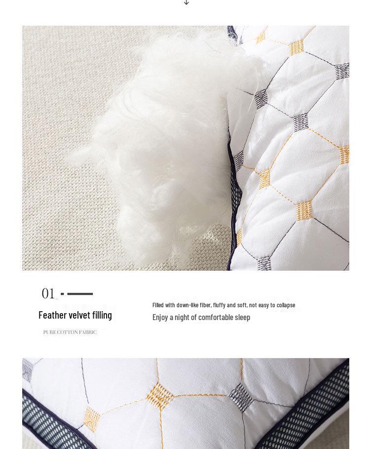 Gypsophila Quilted 3D Mugwort Pillow - Single/Dual Volume Option