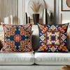 Exquisite Floral Patterned Throw Pillow Cushions Polyester Pillowcase, Sofa Decorative Cushion Cov Headboard Pillow