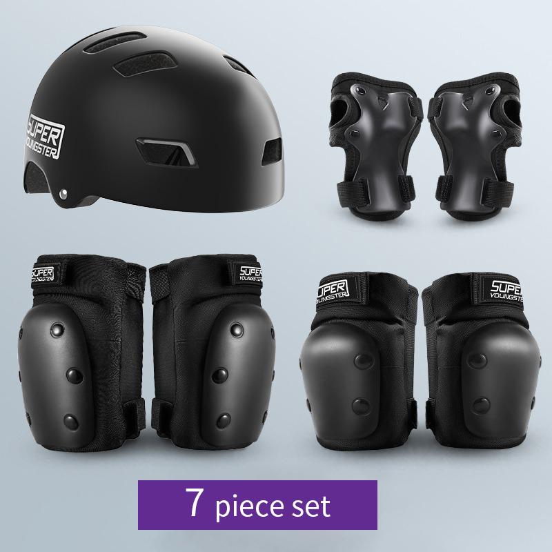 

Child protective equipment helmet elbow knee pads for girls aged 3 4 5 6 7 8 9 10 11 12 year boy Suitable for roller skating and skiing L-(45-80kg)