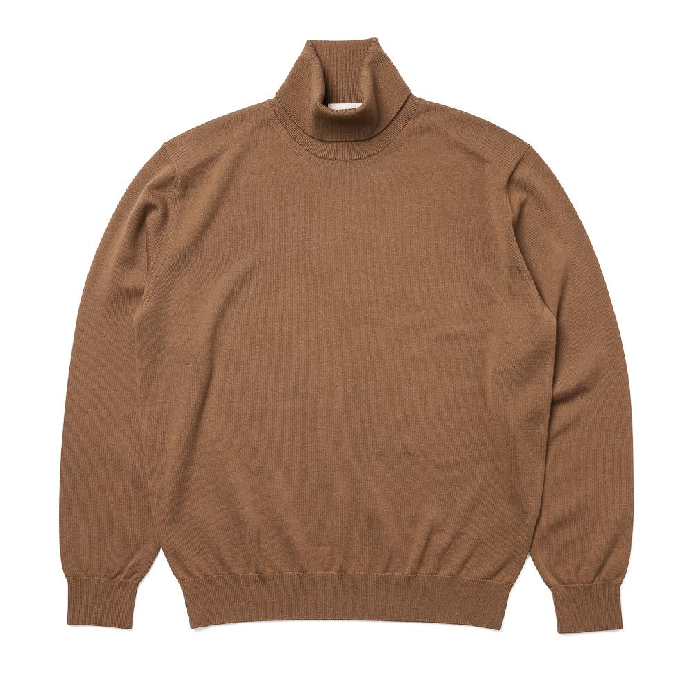 Berno [Casual] Turtle-Neck Knit Chocolate 2Xl