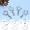 10pcs New Zinc Alloy Star Keyring Pendant Hollow Design DIY Crafts Key Chain Key Ring Hanging Buckle Multi-purpose Lobster Clasp