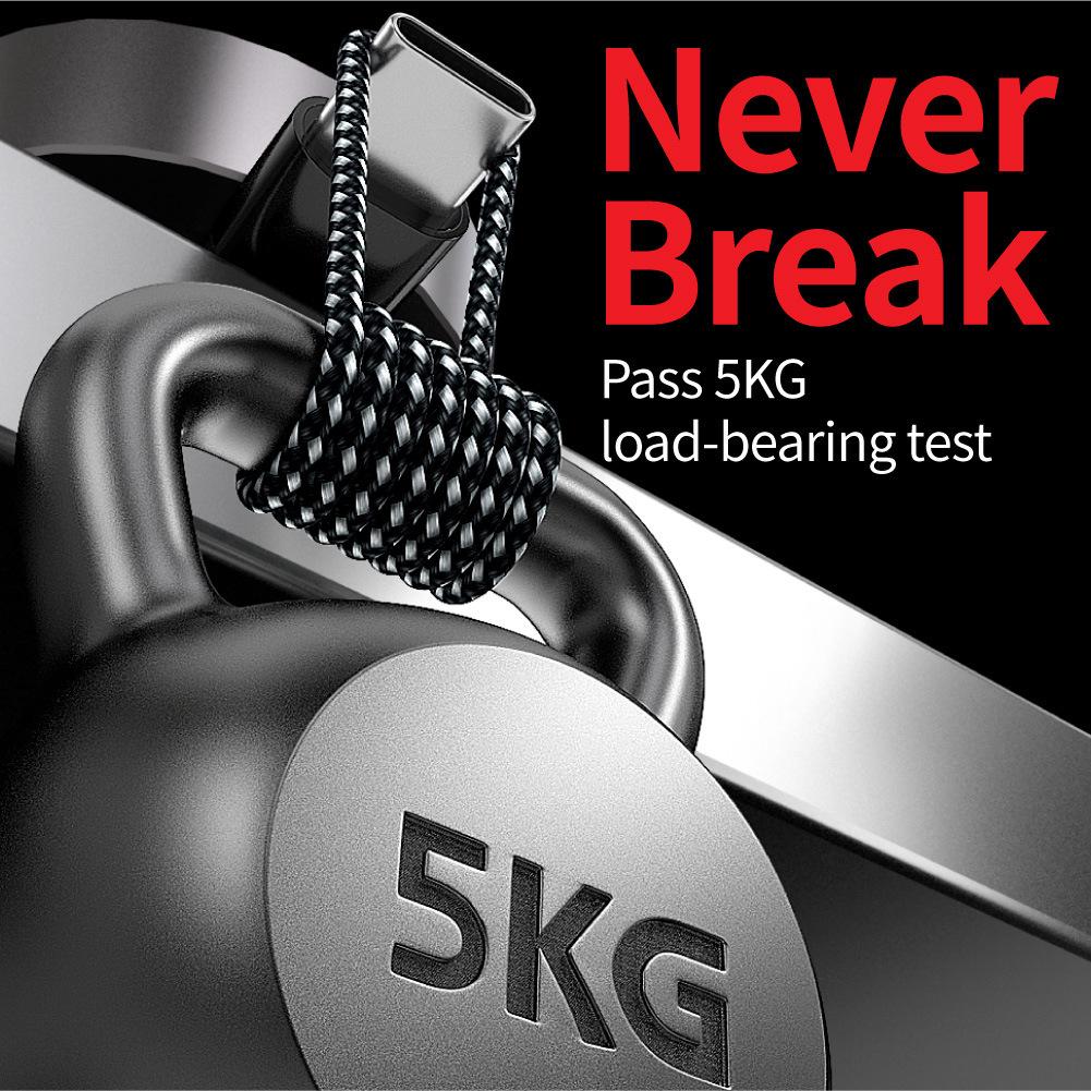 Android Phone Type-C Nylon Braided 3M Fast Charging & Data Cable