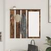 Wall Mounted Coat Rack Smoked Oak Finish 84 x 10 x 80 cm