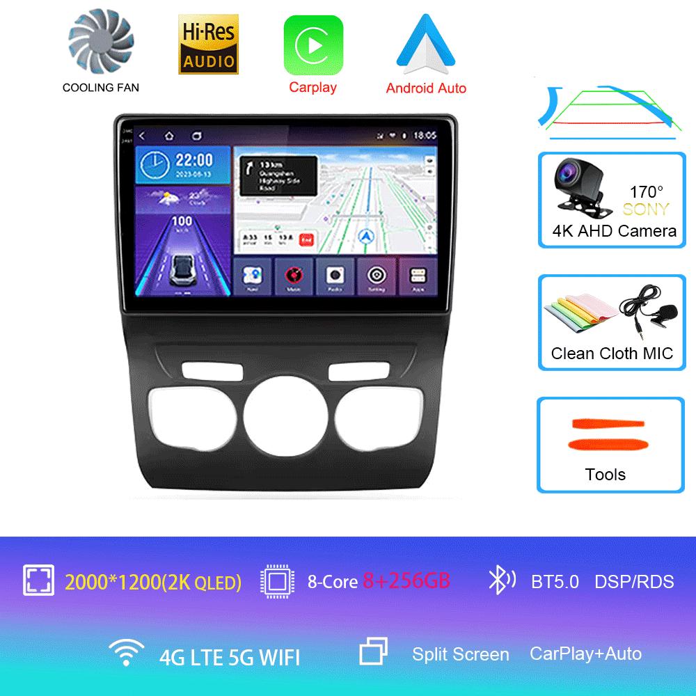 Car Radio Android 14 Carplay DSP WIF+4G GPS Multimedia Player For Citroen C4 C4L DS4 2013 2014 2015 2016 2017 Stereo 360 Camera