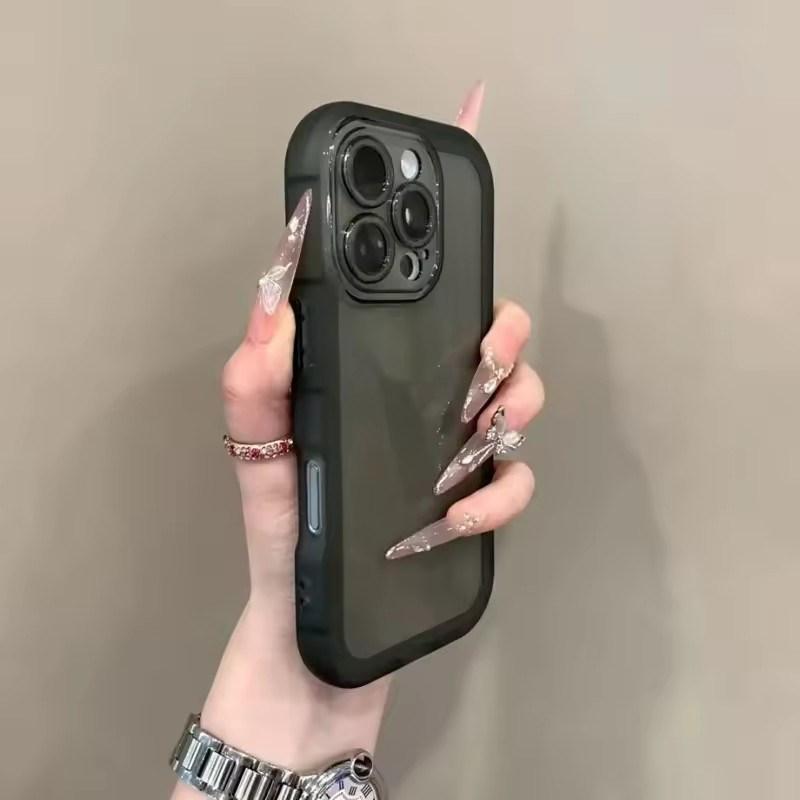 Luxury Soft Silicone Transparent Shockproof Phone Cases For iPhone17 Air 11 12 13 14 15 16 Pro Max Plus Clear Bumper Back Cases Cover