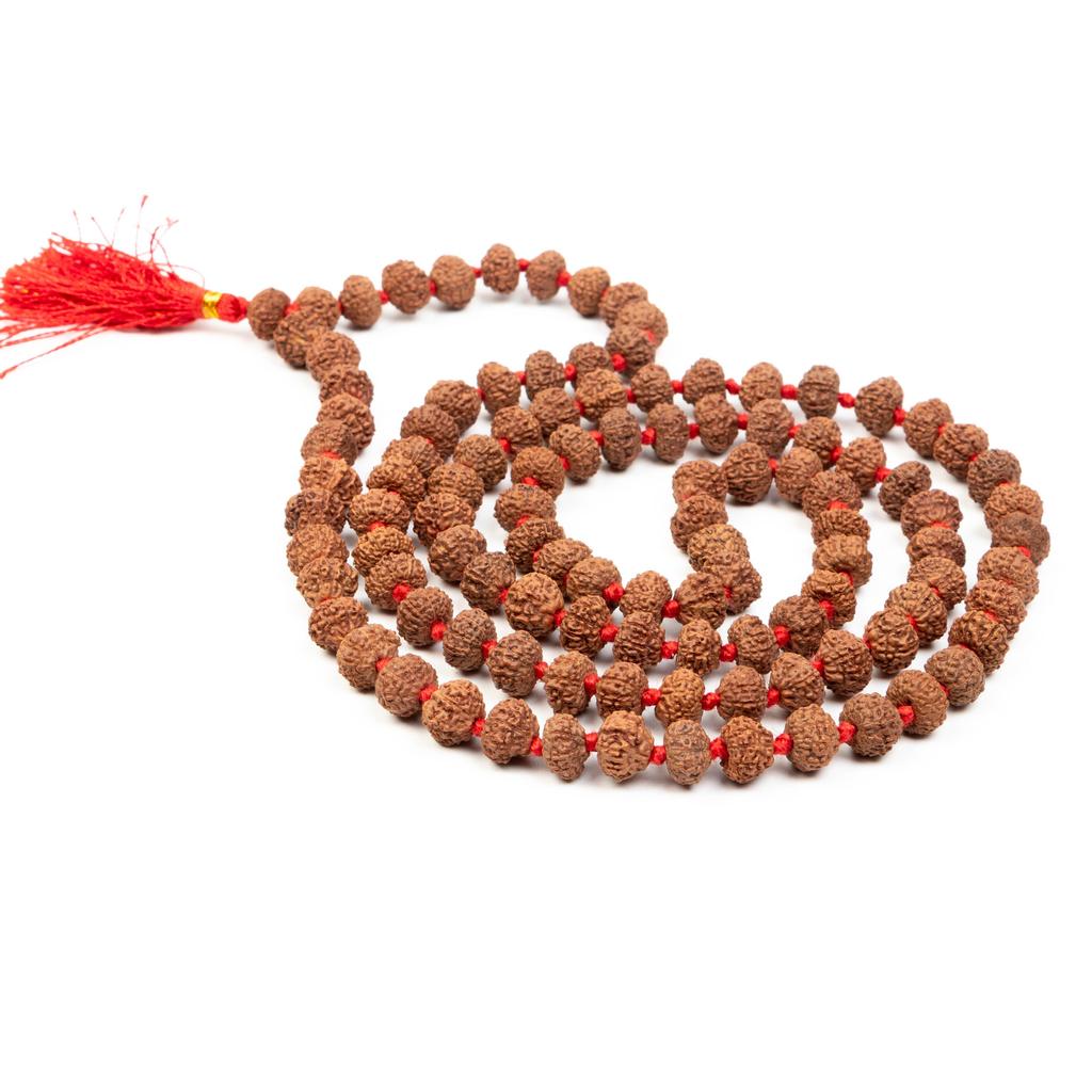 10 Mukhi Indonesian Rudraksha Mala 108+1 Beads |Spiritual Healing Necklace| Meditation Yoga Mala |Authentic Rudraksha Mala for Men & Women