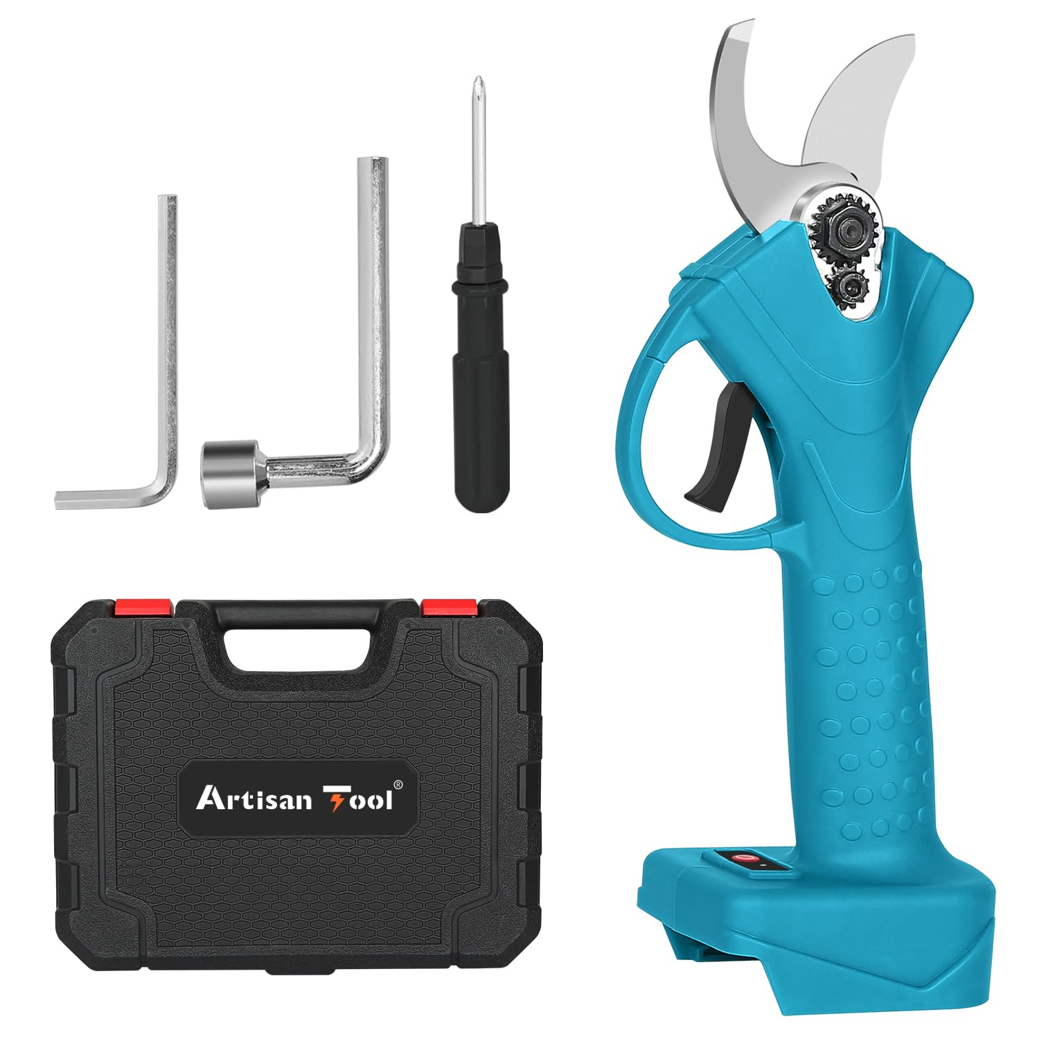 

Artisan Tool Rechargeable Cordless Pruning Brushless Adjustable Opening Black Case Electric Pruning Cutting Compatible with Makita for Garden Branch синий