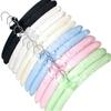 Hot Sale Shop Display Hanger Satin Padded Clothes Hanger Silk Wrapped Coat Jacket Rack