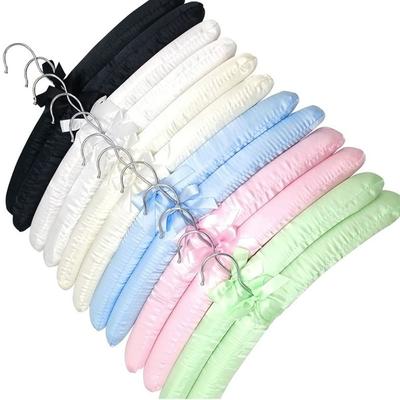 5PCS Hotel Jacket Rack Satin Padded Silk Wrapped Sponge Hangers Clothes Hanger Display Hanger