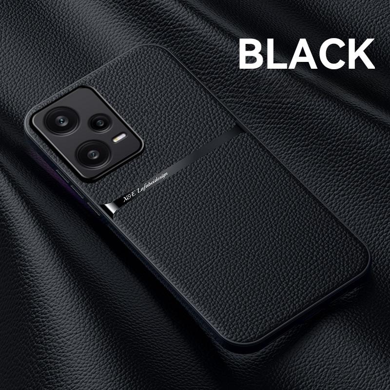 For Xiaomi Redmi Note 12 5G Case Built-in Metal Plate Phone Case For Redmi Note 12Pro Note12 Pro Leather Car Magnetic Back Cover
