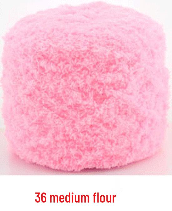 Dreifädiges Korallenfleece Flauschgarn für handgestrickte Chunky Schals und Handtücher