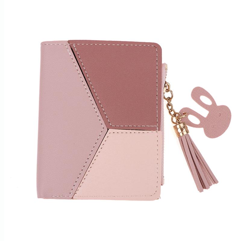 1Pc Geometric Women Cute Wallets Pocket Purse Card Holder Patchwork Wallet Lady Female  Short Coin Purse Money Bag