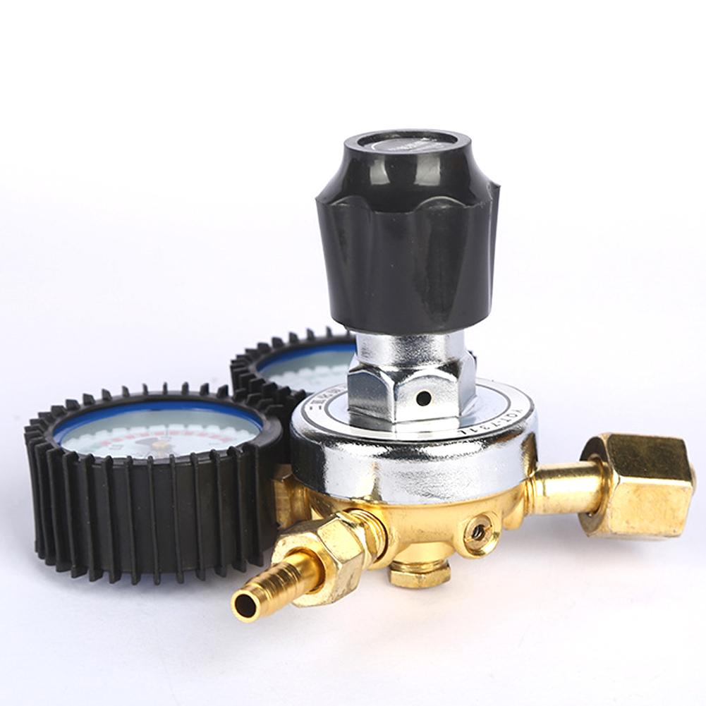 Zinc Alloy CO2 Pressure Reducer CO2 Gauge Pressure Reducing Valves CO2 Regulator Clear Dual Pressure Gauge Regulator
